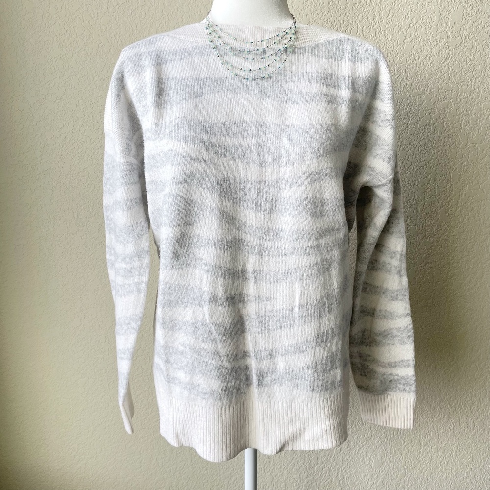 LOFT Boat Neck Zebra Stripped Sweater